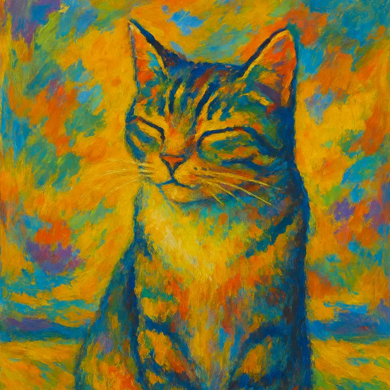 kat i pixel art stil kvadratisk