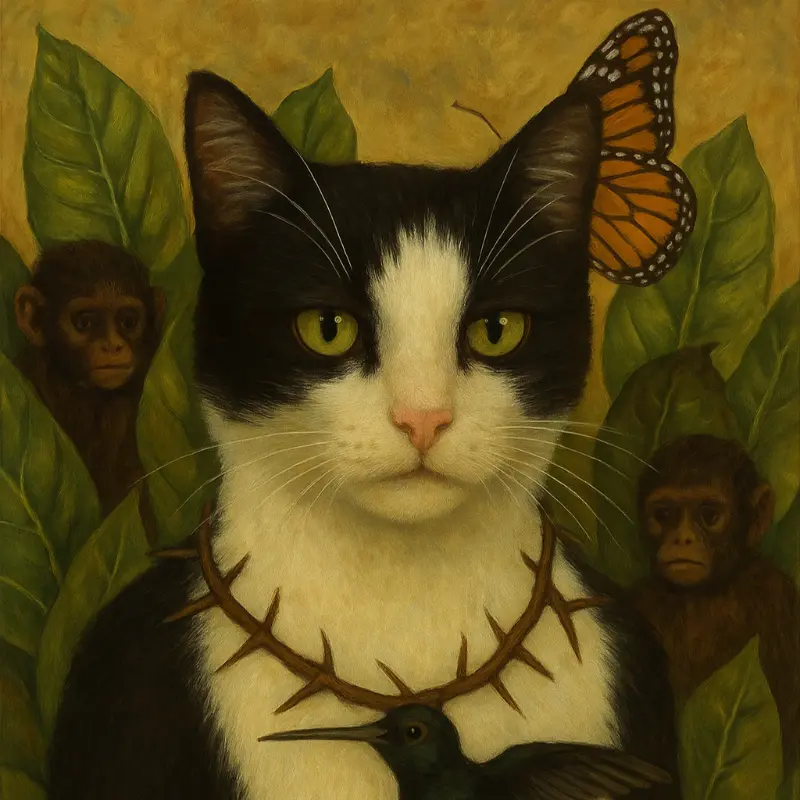 Katte Lisa Inspireret af Mona Lisa