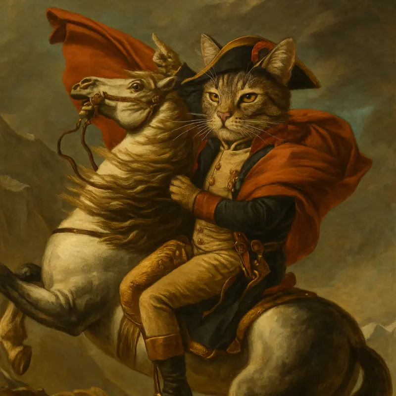 Katten Gunnar som farverig 2D tegning