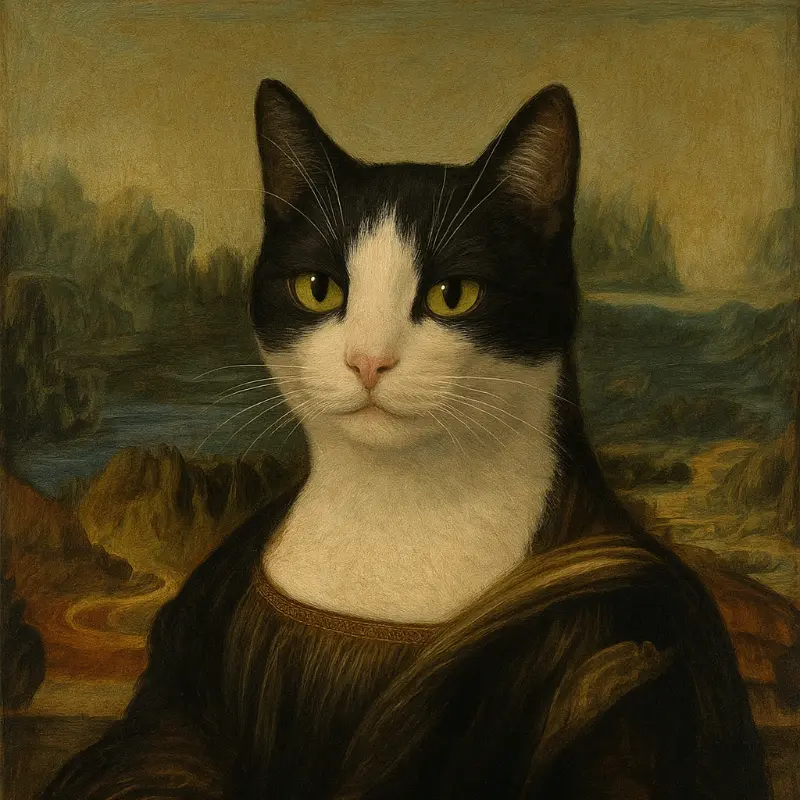 Katte Lisa Inspireret af Mona Lisa