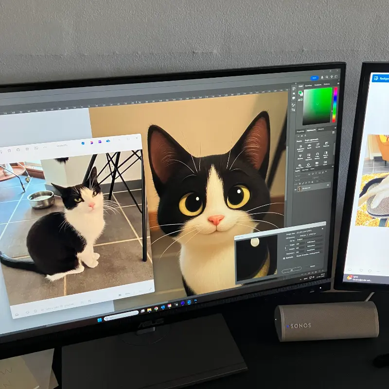 Katten Gerda bliver til en plakat