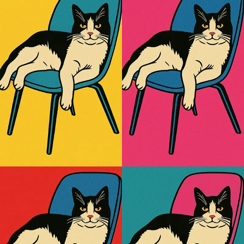kat i motion comics stil kvadratisk