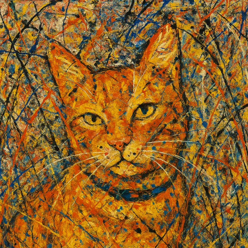 kat i pixel art stil kvadratisk